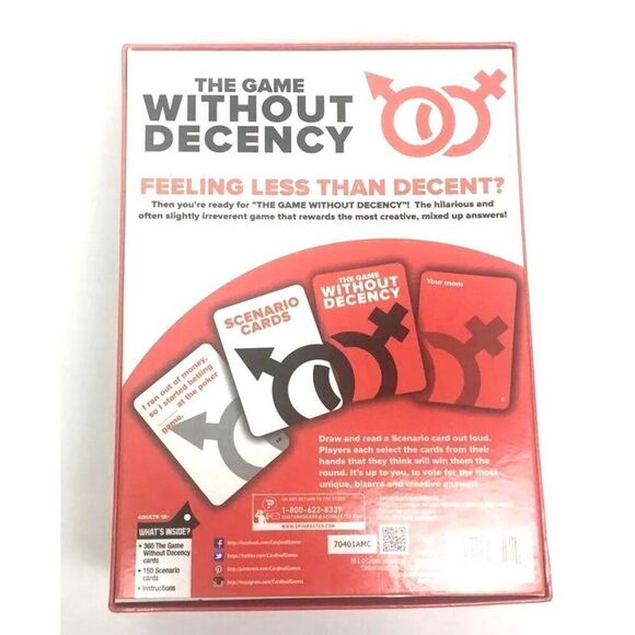 The Game Without Decency Adult Card Game Party Game 18+ - Picture 2 of 4